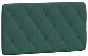 sötétzöld bársony fejtámla párna 100 cm