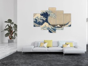 Kép - Katsushika Hokusai, Under the Wave off Kanagawa, reprodukciók (150x105 cm)