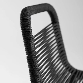Glenville fekete acélszerkezetű bárszék, magasság 74 cm - Kave Home