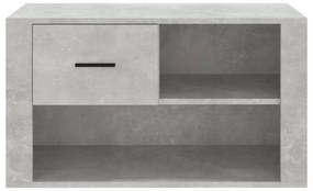 betonszürke szerelt fa cipőszekrény 80x35x45 cm