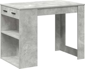 vidaXL íróasztal fiókkal és polccal betonszürke 102x62x77,5 cm műfa