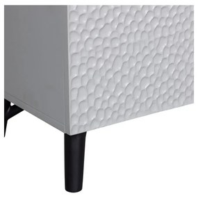 Világosszürke mangófa bortartó szekrény 90x146x46 cm Carved – WOOOD