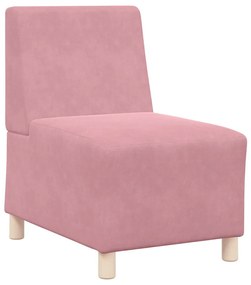 rózsaszín bársony kanapéfotel 55 cm