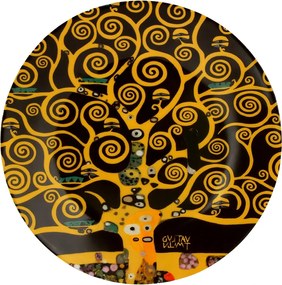 2 db Klimt arany porcelán desszertes tányér Az élet fája 19cm dobozban