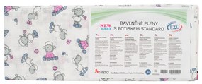 Pamut pelenka nyomtatott mintával NEW BABY 60x80 cm STANDARD 10 db