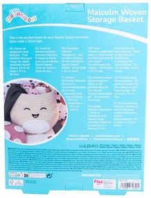 Bézs textil játéktároló kosár ø 23x22 cm Fizz Malcolm – SQUISHMALLOWS