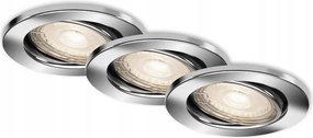 Briloner Led süllyesztett lámpa 3 db, 5W, GU10, króm, dönthető, 8,6 cm