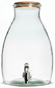 Üveges italadagoló GUSTA fa tetővel 5,5 L