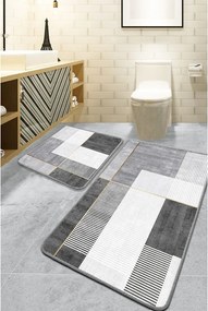 Szürke fürdőszobai kilépő szett 2 db-os 60x100 cm Pendor – Foutastic