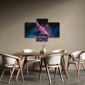 Kép - Rózsaszín-kék füst (90x60 cm)
