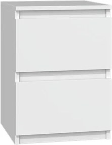 2 X Mályva Éjjeliszekrény M2 Fehér Komód 2 Fiók Éjjeli Asztal 2 db