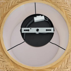 Japandi mennyezeti lámpa bambuszból, fehér belsővel - Liva