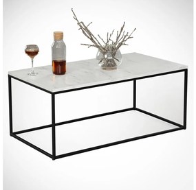 Asir Kávésasztal MARMO 43x95 cm fekete/fehér AS0533