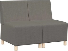 vidaXL Karfa Nélküli Modularis Kanapé Egység 2 pcs Világosszürke