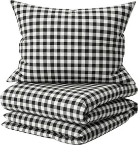 Pamut ágynemű NORDIC CHECK sötétszürke Ágyneműhuzat mérete: 70 x 90 cm | 140 x 200 cm