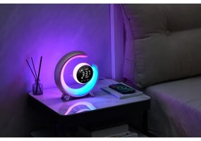 Immax 08981L - RGBW LED asztali lámpa ébresztővel, 20W, USB, dimmelhető