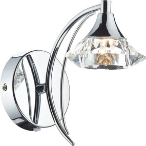 DAR LIGHTING LUT0750 LUTHER Kristály Fali Lámpa Csiszolt króm G9 IP20