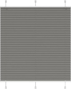 vidaXL pliszírozott redőny antracit 120x100 cm szövetszélesség 119,4cm