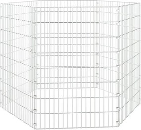 vidaXL 6 paneles horganyzott vas szabadon álló állatketrec 54 x 80 cm