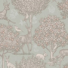 Arthouse Signature 2 Woodland Scene barna-szürke állatos papír tapéta – 924606