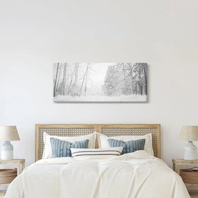 Kép - Fából készült móló télen (120x50 cm)