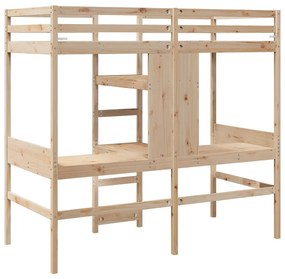 tömör fenyő galériaágy-keret matrac nélkül 75 x 190 cm