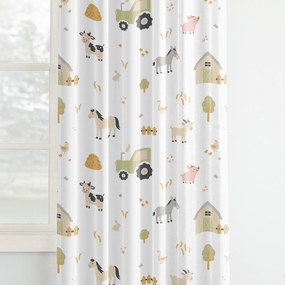 Goldea gyerek pamut függöny - élet a farmon 280x150 cm