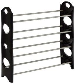 Fekete-ezüstszínű fém cipőtartó állvány Tavia – Premier Housewares