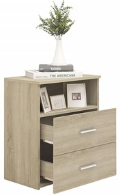 2 db sonoma tölgy színű éjjeliszekrény 50 x 32 x 60 cm