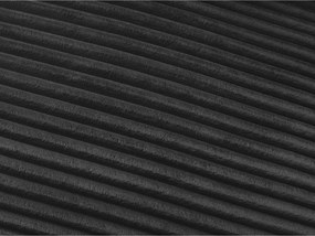 Fekete kordbársony kanapé mindennapos alvásra-kinyitható 220 cm Hugo – Bobochic Paris