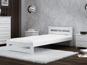 Fa ágy 90x200 LUX VitBed fehér + Matrac 90x200 Niobé