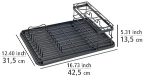 WENKO 54798100 - AMY edénycsepegtető 42,5x31,5 cm fekete