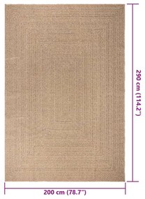 ZIZUR juta hatású beltéri és kültéri szőnyeg 200 x 290 cm