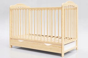 Alek babaágy fiókkal 120x60 fenyő rágóka Eu szabvány