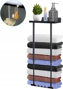 Törölközőtartó öntapadós acél szerelés fúrás nélkül