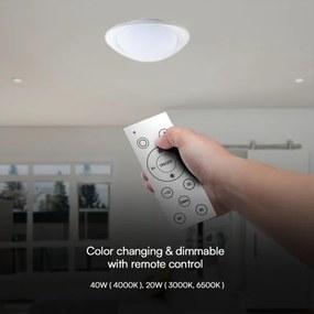 LED Dimmelhető mennyezeti lámpa LED/40W/230V 3000-6500K 45 cm fehér + távirányító