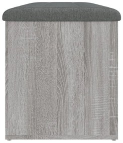 szürke sonoma színű szerelt fa tárolópad 102 x 42 x 45 cm