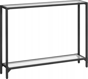 Konzolasztal Pered 100 cm fekete/átlátszó
