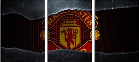 Manchester United prémium triptichon logó falikép 40x90 cm