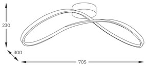 Zuma Line 19600C-BK - LED csillár ERDA LED/45W/230V 3000/4000/6000K