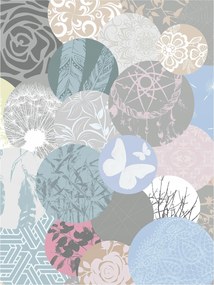 Fotótapéta Kerekek Virágok Pillangók Álomfogó vinil 184x254 +ragasztó