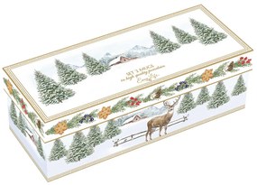 Karácsonyi porcelán bögre 2db szarvasos White Forest díszdobozban