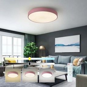 Brilagi - dimmelhető LED mennyezeti lámpa POOL LED/60W/230V 3000-6000K 50 cm rózsaszín+Távirányító