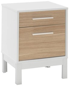 Adore Furniture Éjjeliszekrény 60x45 cm fehér/barna AD0025