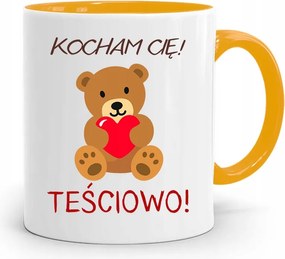 Anyós Sárga Bögre Szeretlek Anyós! fényképes nyomattal