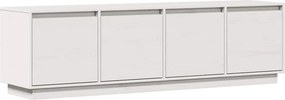 vidaXL fehér tömör fenyőfa TV-szekrény 156 x 37 x 45 cm