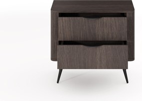 Edrin éjjeliszekrény 63 cm fiókokkal - dunin tölgy / fekete