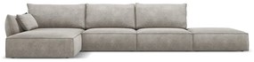 Világosszürke sarokkanapé (bal oldali) Vanda – Mazzini Sofas