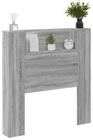szürke sonoma színű áthidalószekrény LED-ekkel 100x16,5x103,5cm