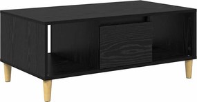 vidaXL Dohányzóasztal fiókkal Fekete tölgy 90 x 50 x 26.5 cm Faanyag